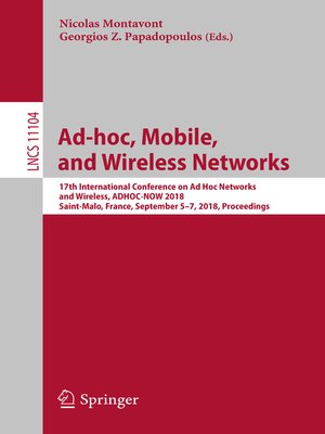 cover image of Ad-hoc, Mobile, and Wireless Networks